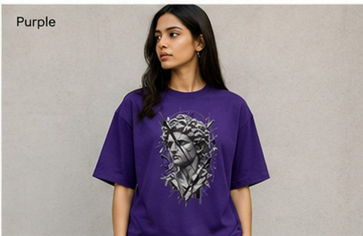 Broken Greek Statue T-Shirt | Dark Academia Marble Bust | Classical Art Graphic Tee| Unisex Oversized Classic T-Shirt