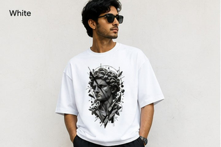 Broken Greek Statue T-Shirt | Dark Academia Marble Bust | Classical Art Graphic Tee| Unisex Oversized Classic T-Shirt