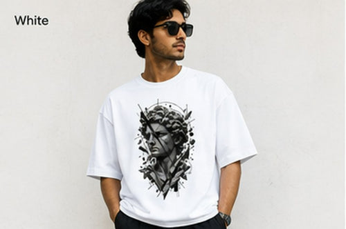 Broken Greek Statue T-Shirt | Dark Academia Marble Bust | Classical Art Graphic Tee| Unisex Oversized Classic T-Shirt